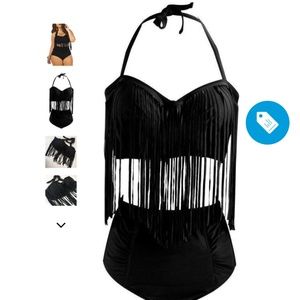 Black plus size Bikini